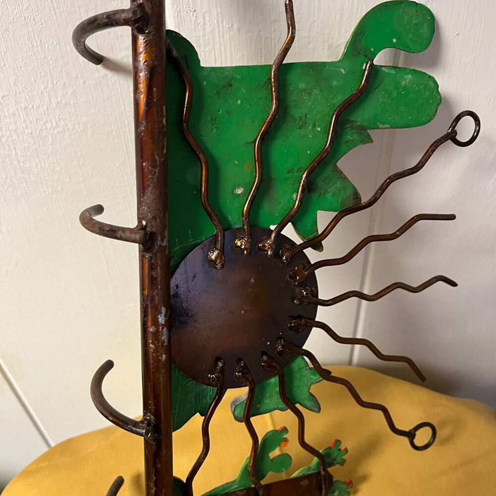 Siesta Themed Wall Hanger for Keys, Donkey, Cactus, Metal 12x9 - Picture 4 of 6